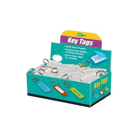 Lucky Line ID Key Tag w/Ring Clear, 100PK 20400